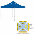 10' x 10' Blue Rigid Pop-Up Tent Kit, Full-Color, Dynamic Adhesion (8 Locations)
